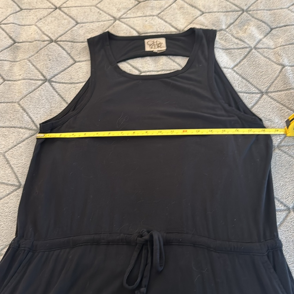 Chaser Black Draped Back Jersey Mini Dress - Medium - Picture 6 of 9